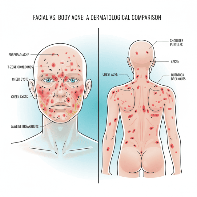 Body Acne vs. Facial Acne: Key Differences in Causes, Treatment, and What Works Where