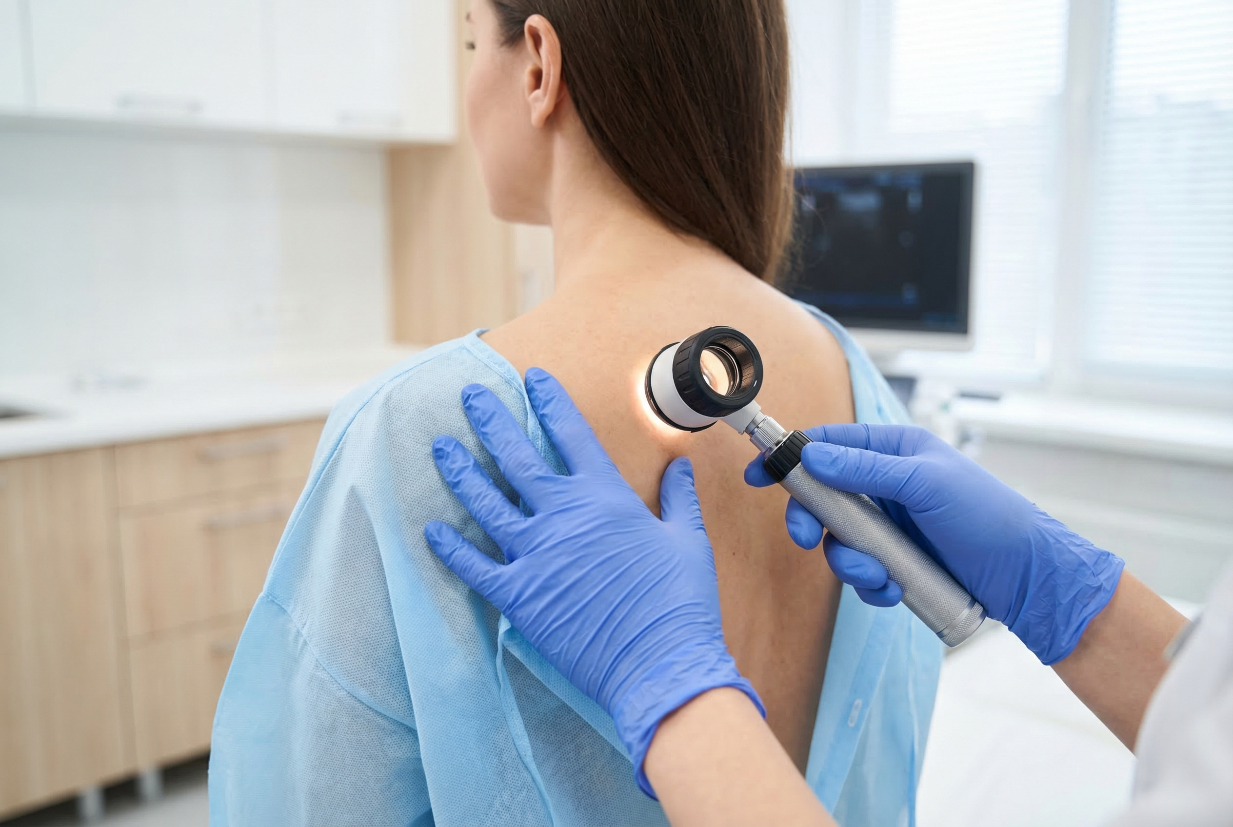 Teenager consulting with a dermatologist about their back acne treatment plan